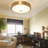Moderno-Vidro-Redondo-Sombra-Luzes-de-teto-CONDUZIU-Sala-De-Estar-Luz-Do-Quarto-L-mpada-2 Luminária Sobrepor Vidro Redondo Modelo 2024/2025
