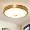 Moderno-Vidro-Redondo-Sombra-Luzes-de-teto-CONDUZIU-Sala-De-Estar-Luz-Do-Quarto-L-mpada Luminária Sobrepor Vidro Redondo Modelo 2024/2025