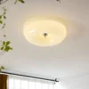 Luminária Sobrepor De Vidro Branco ou Bege Contemporâneo 2024/2025
