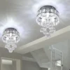 Nordic-Crystal-LED-Teto-L-mpada-Luzes-para-Corredor-Corredor-Varanda-Escadaria-Vesti-rio-Varanda-Quarto-2 Luminária Sobrepor Redonda De Cristal K9 Modelo 2024/2025