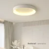 Nordic-Wood-Grain-LED-Ceiling-Light-L-mpada-Acr-lica-Branca-Sala-de-estar-Sala-de-1 Luminária Sobrepor Redonda Modelo Ultra Fino 5cm - 2024/2025