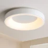 Nordic-Wood-Grain-LED-Ceiling-Light-L-mpada-Acr-lica-Branca-Sala-de-estar-Sala-de Luminária Sobrepor Redonda Modelo Ultra Fino 5cm - 2024/2025