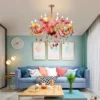 OUFULA-Estilo-Europeu-Cristal-L-mpada-Pendent-Quarto-das-Meninas-Candle-Lamp-luxuoso-Sala-Restaurante-Quarto-2 Lustre De Cristal Maria Tereza Colorido Para Quarto De Criança, Modelo Infantil 2024/2025