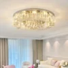 Ouro-moderno-lustre-de-ilumina-o-decora-o-para-casa-luxo-cristal-sala-estar-luz-teto-1 Luminária Sobrepor Redonda De Cristal Modelo 2024/2025