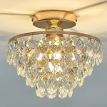 Luminária Sobrepor Estilo Francês Redonda Cristal K9 Modelo 2024/2025 Miresa