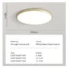 Simple-LED-Cream-Wind-Ceiling-Light-Nordic-Macaron-Fixture-Luz-para-quarto-sala-de-estudo-varanda-1 Luminária Sobrepor Redonda Contemporânea 2024/2025 De Led