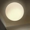 Vidro-branco-bola-LED-luz-de-teto-lumin-ria-minimalista-ilumina-o-interior-varanda-l-mpada Luminária Sobrepor Bola Vidro Branco Leitoso Modelo 2024/2025