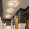 kf-S413760eee1f44423b28e17e18d2d2d92L-Minimalista-LED-An-is-L-mpada-teto-Lustres-Sala-Cozinha-Quarto-Sala-de-jantar-Luz-Lustre Luminária Sobrepor Minimalista Simples LED Anéis Lâmpada