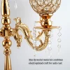 Candelabro Para Vela De Cera Metal e Pingente de Cristal