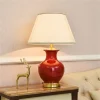 kf-H967d19400ee24805a887a38b978b96f2A Abajur Clássico Cerâmica Polido Vermelho ou Verde