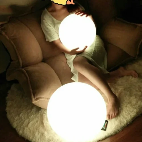 Luminária Abajur Bola De Vidro Branco Leitoso