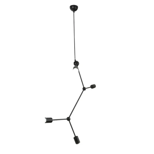 Lustre Industrial Aranha Preto
