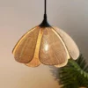 kf-S00a8f3063c364112bba12ebaacf6b0afU-Estilo-retro-Rattan-Tecelagem-L-mpada-de-parede-Petal-Wicker-Hanging-Ilumina-o-L-mpadas-para Arandela Estilo Retro Rattan Tecelagem