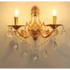 Arandela Maria Teresa Dourado Lustre Parede Com Cúpula