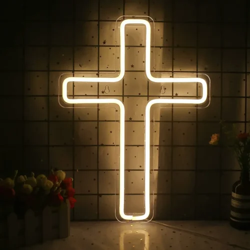Luminária USB Religião Cristão Cruz de Cristo