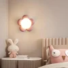kf-S1a373ef65b23426d8b90428c341ee137R Luminária Parede Infantil Flor Branca ou Rosa
