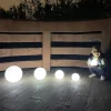 kf-S28bb9a8436e8440ebf2fc38dce8fa143U Luminária Bola De Plástico Branco Leitoso Para Jardins e Piscinas
