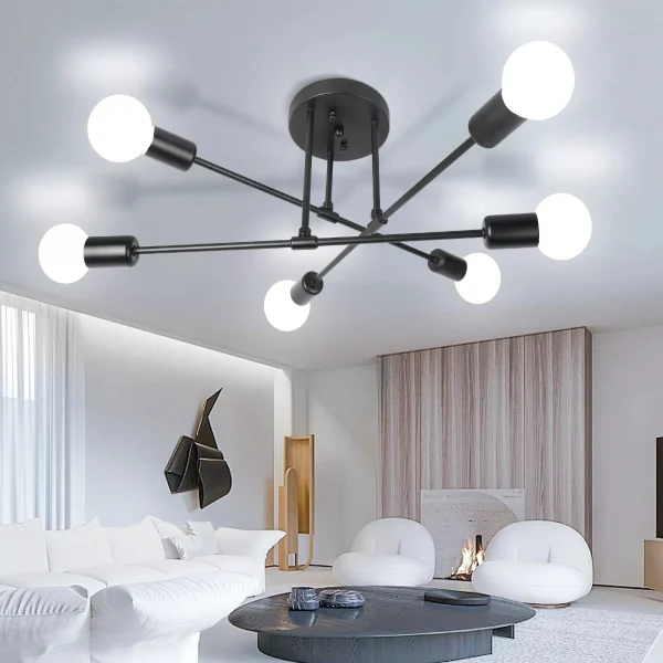 Luminária Sobrepor Luz Geral Com Lâmpada Aparente Marca Miresa