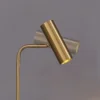 Luminária Mesa Basic Dourado Base Redonda Branca