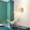 kf-S33863401dec143c388f090f5a14024a4T-Nordic-Wall-Sconce-Light-Fixture-for-Bedroom-Bedside-Living-Room-Lighting-Luminaire-Lamp-Indoor-Wooden-decor Arandela Vintage Alumínio Brando ou Preto