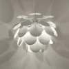 Lustre Abacaxi Plástico Moderno Branco Marca Miresa Lustre Abacaxi Plástico Moderno
