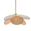 Luminária Minimalista Real Rattan Artesanais Flores Luminária Minimalista Real Rattan Artesanais Flores