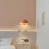 kf-S3d22b818cd824c809c1ed3ccd6913346o-Artpad-Bud-Pendant-Light-Bedside-Lamp-Nordic-White-Green-Yellow-Lustre-Home-Decor-Bar-Lamp-Bedroom Pendente Moderno 1/2 Esfera Com Luz Indireta