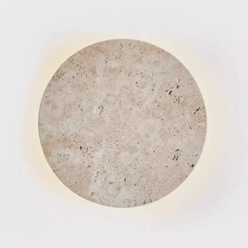 Arandela Disco Vintage Natural Pedra