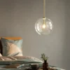 kf-S46c338ce967740679d2998aefc7c76feH-Modern-Transparent-Glass-Lamp-Shade-Chandelier-Nordic-Creative-Simple-Design-Dining-Room-Attic-Bedroom-Decoration-Light Pendente Bola De Vidro