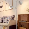 kf-S4fbe372d6e9d45e0a21ff6d61b64954fb-Modern-Floor-Lamp-E27-Adjustable-Direction-Led-Sofa-Floor-Lights-Living-Room-Bedroom-Study-Indoor-Decoration Luminária De Chão Cúpula Dupla Preto ou Branca