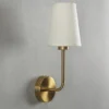 Arandela Moderna Dourado Cúpula Branca Marca Miresa Arandela Moderna Dourado Cúpula Branca