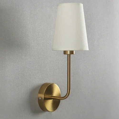 Arandela Moderna Dourado Cúpula Branca