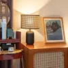 kf-S552a28f1fc8d41c48d86283f47ebe4592-Japanese-Style-Desk-Lamp-Vintage-Mid-Ancient-Table-Light-Luxury-Living-Room-Sofa-Side-Cabinet-Decorative Abajur Preto Mesa Design Japonês Vintage