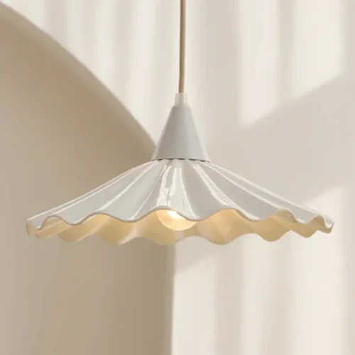 Pendente Branco Vintage De Cerâmica