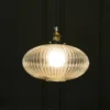 Pendente Vidro Plissado Design Vintage Marca Miresa Pendente Vidro Plissado Design Vintage