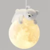 Luminária Pendente Lua e Ursinho