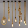 Luminária Corda Rústica Marca Miresa Luminária Corda Rústica | Comprar com Frete Grátis
