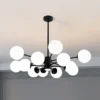 Marca Miresa Lustre Moderno Átomo Com Bolas de Vidro Lustre Moderno Átomo Com Bolas de Vidro