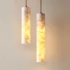kf-S90c6d643e181480eafd15e717112df33t-Wabi-sabi-Style-Bedroom-Bedside-Chandelier-Bar-Island-Cream-Designer-Hotel-Natural-Marble-Lamps Pendente Tubo cilíndrico Wabi-sabi