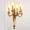 kf-Sa5a88a677f5e4708a214be0c4e9f922dz-French-large-5-lights-with-shade-copper-antique-wall-lamp-luxury-wall-light-brass Arandela Design Francês Com Cúpula Maria Teresa