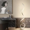 Luminária De Chão Escultura Espiral Branco ou Preto