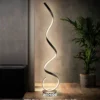 Luminária De Chão Escultura Espiral Branco ou Preto
