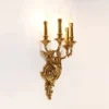 Arandela Dourada Clássica Estilo Lustre Escultura Humana