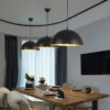 kf-Scfd7ba349d914a549cdf986744088384I-Modern-ceiling-light-with-semi-circular-lampshade-pendant-light-restaurant-dining-table-kitchen-decoration-lighting Pendente Moderno Semi-Circular Meia Esfera