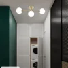 Plafon Dourada Com Bolas Brancas