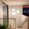 Pendente Moderno Branco Leitoso de Acrílico Forma Pedra