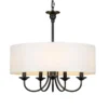 kf-Sdfce7e58dae44d50a76597f11951d3c4d-Luxury-Lamp-Modern-Chandeliers-For-Living-Room-Light-Fixtures-Dining-Room-Staircase-Decoration-Home-Lighting-E14 Lustre Moderno Cúpula Redonda Tecido Branco