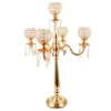 Candelabro Para Vela De Cera Metal e Pingente de Cristal