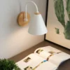 kf-Sfbb4e9a2db92490c9912ae6e2ebb0c3dl-Nordic-Wall-Sconce-Light-Fixture-for-Bedroom-Bedside-Living-Room-Lighting-Luminaire-Lamp-Indoor-Wooden-decor Arandela Vintage Alumínio Brando ou Preto