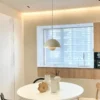 kf-Sff462a3501264dbf95a3a1968d826b8fW-Artpad-Bud-Pendant-Light-Bedside-Lamp-Nordic-White-Green-Yellow-Lustre-Home-Decor-Bar-Lamp-Bedroom Pendente Moderno 1/2 Esfera Com Luz Indireta